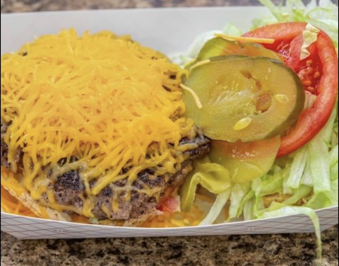Lakeview burger served at Lakeview Burgers & Seafood